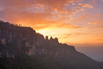 Three Sisters on sunrise.